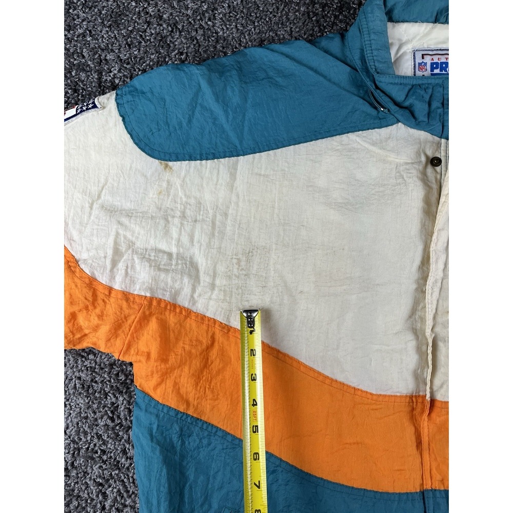 NFL Authentic Proline By Apex One Miami Dolphins Nylon Jacket Size XL Full Zip - Picture 11 of 16